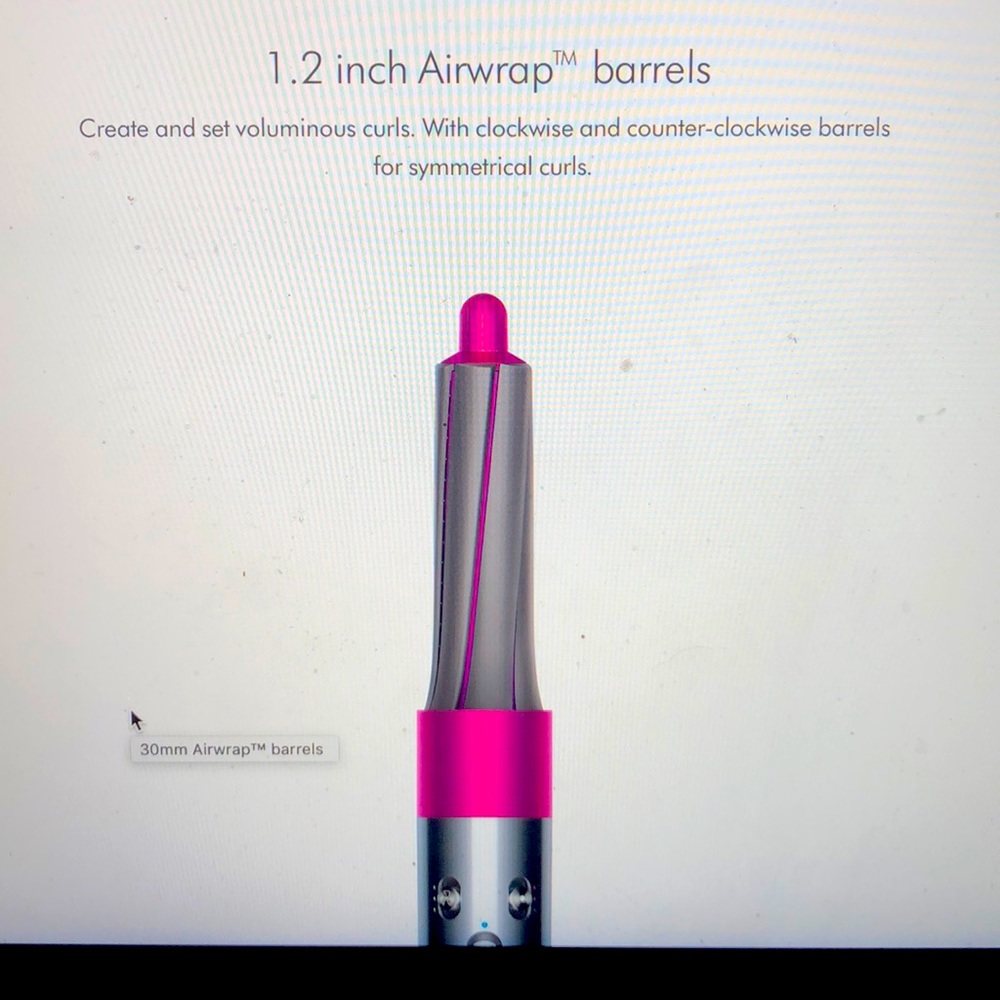 dyson airwrap hair barrels
